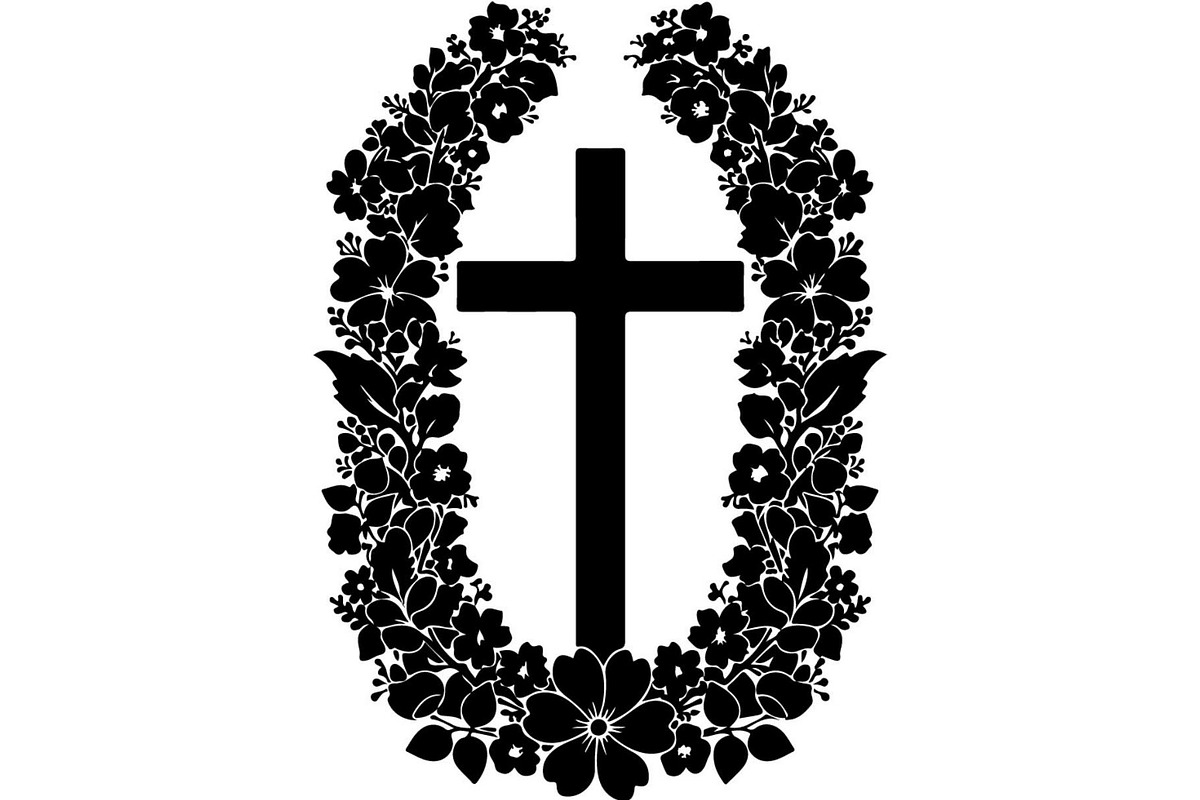 Floral Cross Silhouette, an Object Graphic by Creativeshirt (Photo 7 of 20)