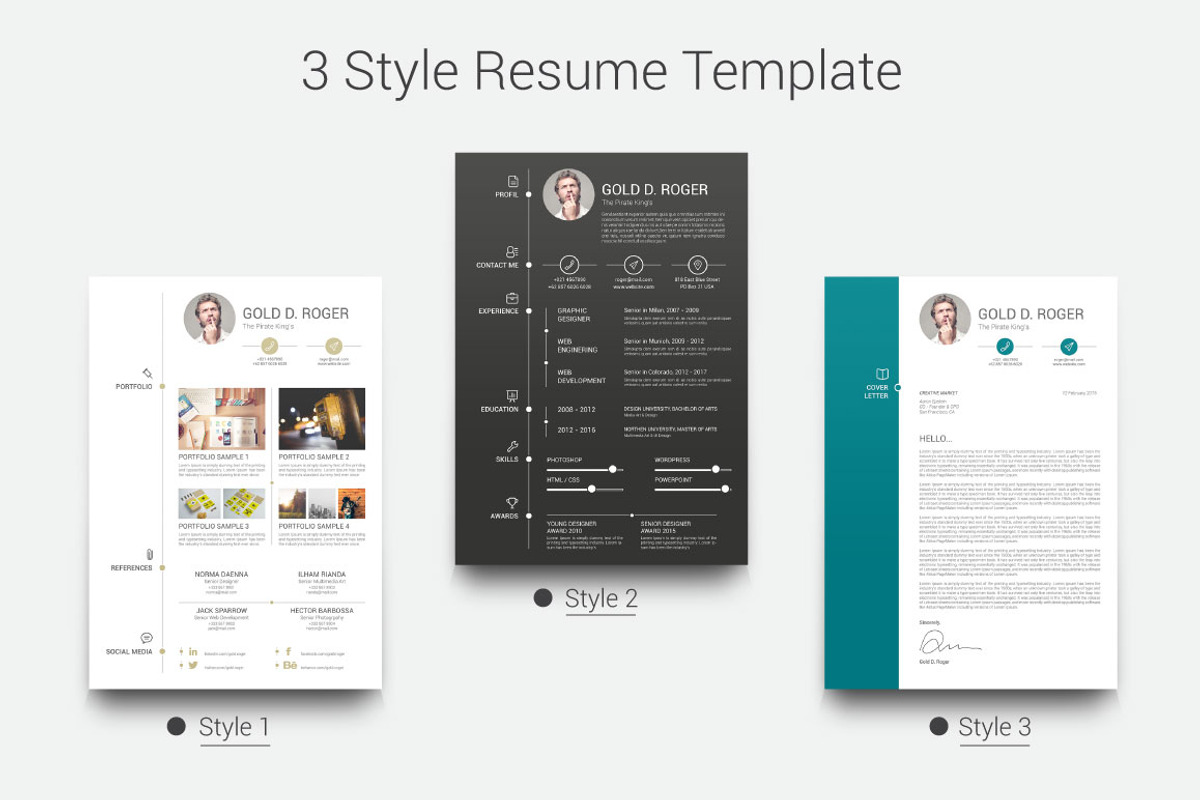 Resume/CV Template 4 Pack, a Resume Template by Rystudio (Photo 4 of 5)
