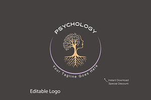 Elegant Psychology Logo Template, a Branding & Logo Template by YUDesignStore