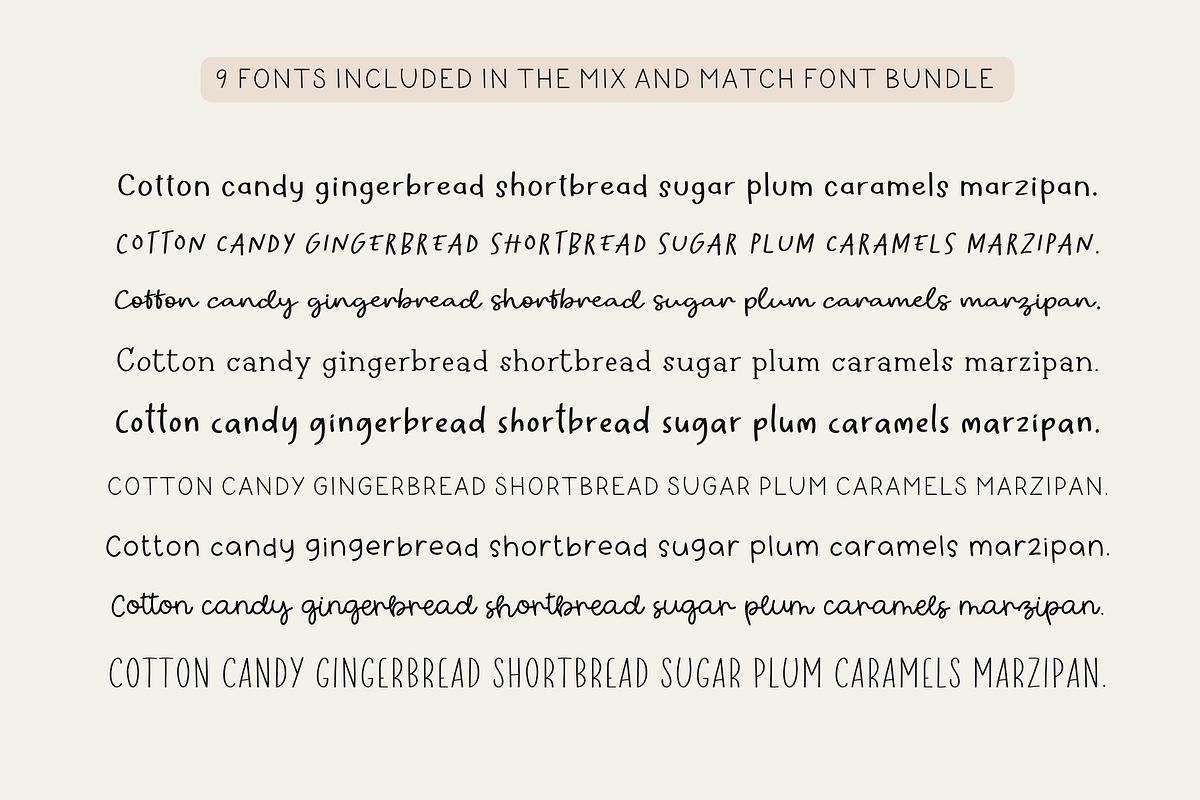 Mix and Match Font Bundle, a Handwritten Font by Cotton White Studio (Photo 2 of 12)