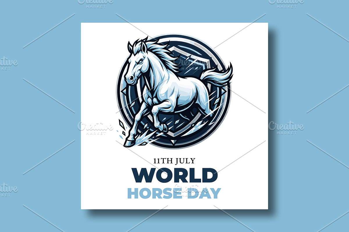 World Horse Day Banner Template, a Social Media Template by nandinigraphics (Photo 2 of 3)