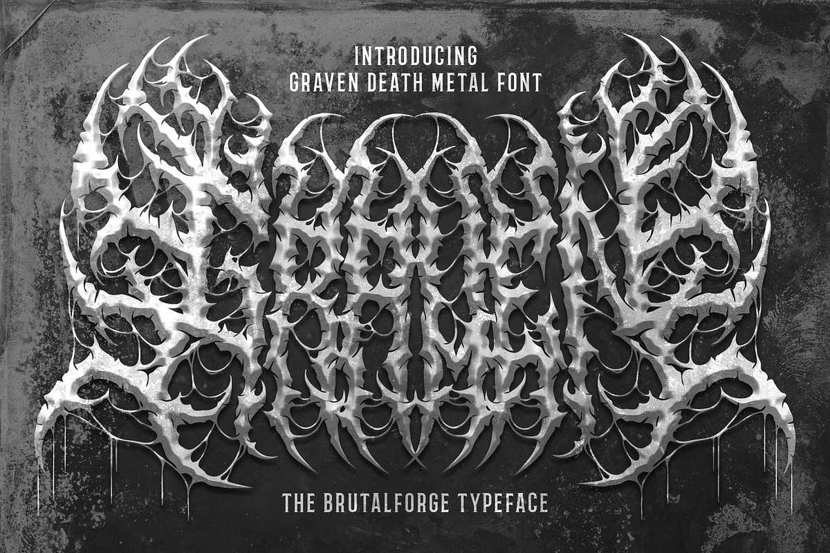 Graven Death Metal Font, a Blackletter Font by Fonday Studio (Photo 1 of 11)