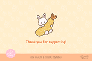 Japanese Foodie Bunny Clipart Set, an Animal Illustration by Blumensdiary (Thumbnail 4 of 6)