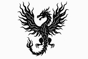 Fierce Black Dragon Emblem Bundle, an Illustration by Designs_River (Thumbnail 8 of 9)