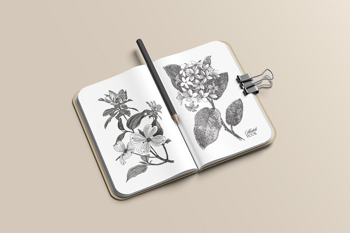 sketchbook mockup, a Books & Magazine Mockup by graphic_keY (Photo 4 of 4)