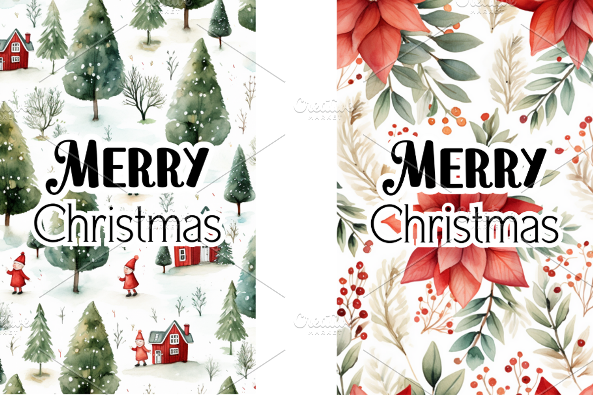 Christmas Card Design Bundle 17, a Card Template by Jay Major Designs (Photo 7 of 10)