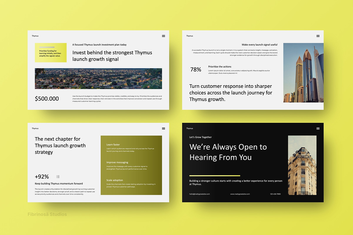 Dark Yellow Product Launch Strategy, a Presentation Template by FIBRINOSÄ (Photo 7 of 7)