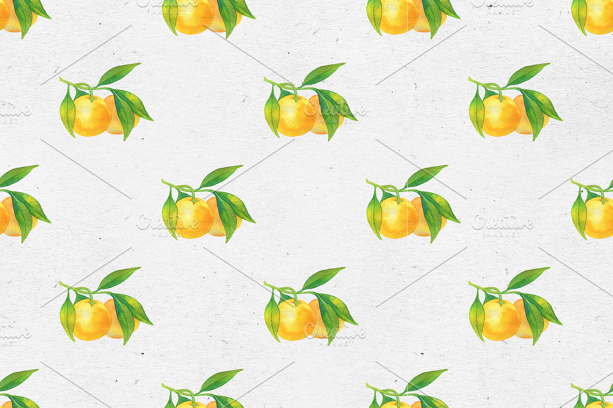 Tangerines. Watercolor collection, a Decorative Illustration by Maria's little shop (Photo 10 of 11)