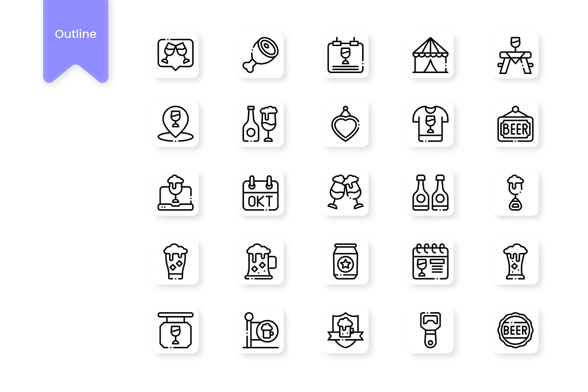Oktoberfest Icons, a Duotone Icon by HacaStudio (Photo 2 of 3)