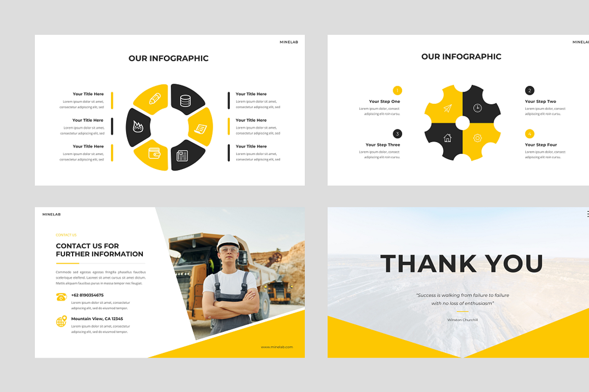 Minelab - Coal Mining PowerPoint, a Presentation Template by Biwarastudio (Photo 6 of 6)