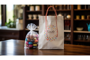personalized mock gift bag ai, an Abstract Photo by pikepicture