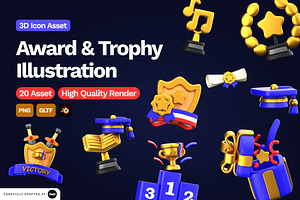 3D Award & Trophy Illustration