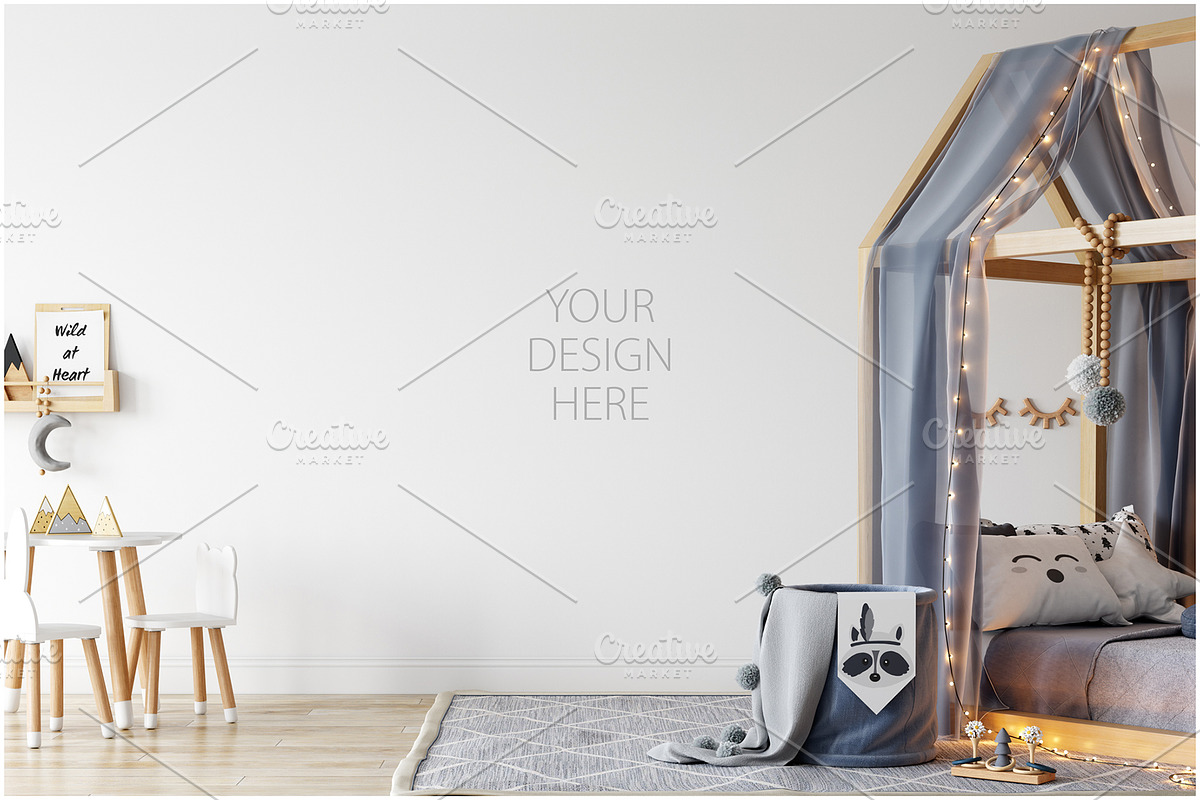 Kids Frames & Wall Mockup Bundle - 5, a Print Template by Yuri-U (Photo 18 of 32)