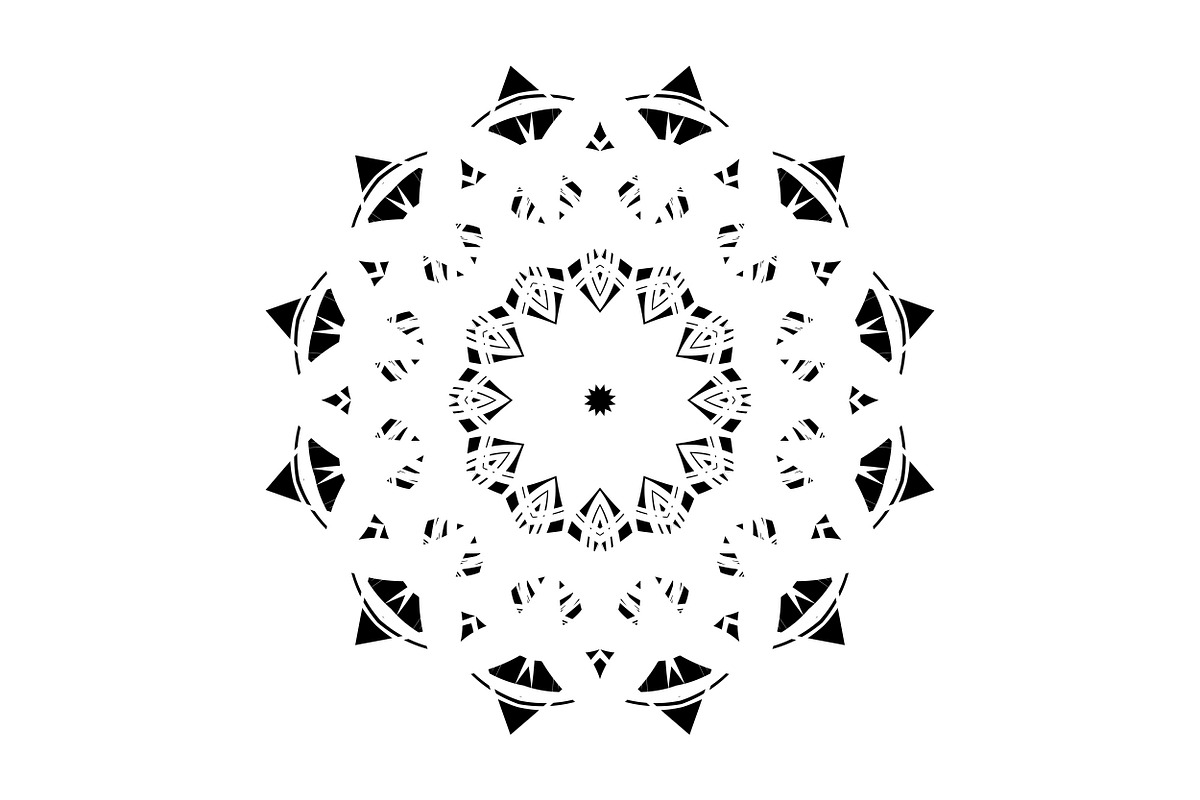 Black White Mandala Illustration Set, a Decorative Illustration by NJ Himel (Photo 40 of 101)