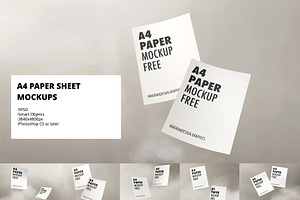 A4 Paper Sheet Mockup