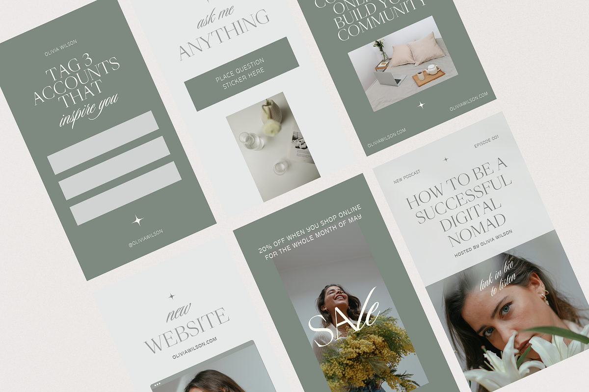 Ava | Canva Social Media Templates, a Social Media Template by With Faith & Love (Photo 4 of 13)