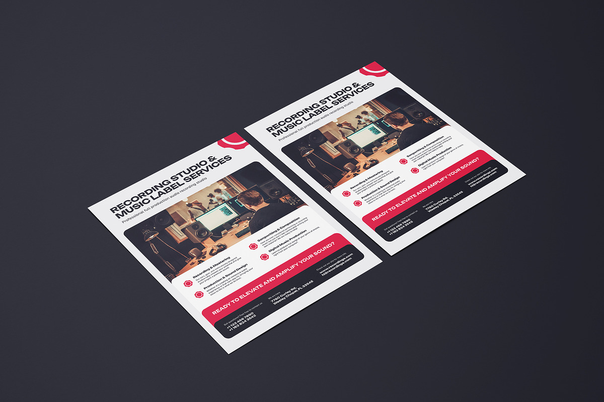 Recording Music Studio / Label Flyer preview 4