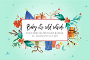 60 Christmas Watercolor  Clip Art, an Illustration by Qamber Designs & Media (Thumbnail 5 of 13)
