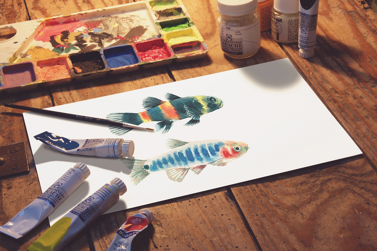 Aquarium Fishes Watercolor Clipart, an Animal Illustration by Catherine Wheel (Photo 9 of 10)
