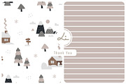 Winter Village and Forest Pattern, a Pattern Graphic by lindoet23 (Thumbnail 1 of 3)