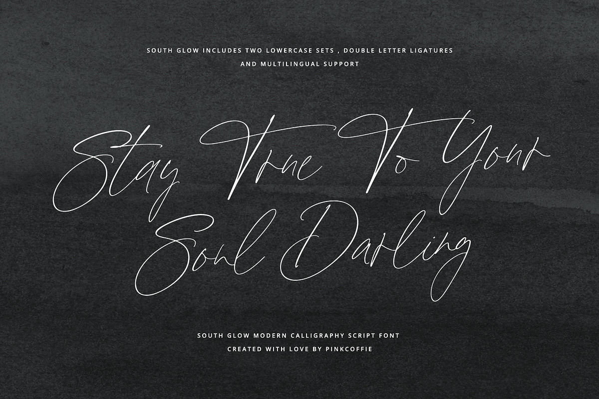 South Glow | Casual Chic Calligraphy, a Script Font by Pink Coffie (Photo 12 of 16)