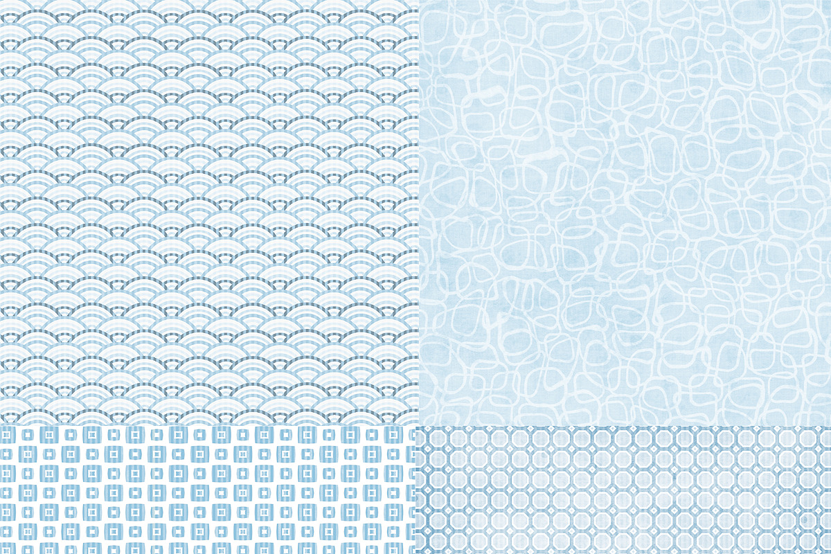 Wild About Blue Digital Paper Pack preview 4