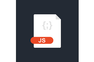 Js file icon. JavaScript multimedia, a Technology Illustration by Vector Creator