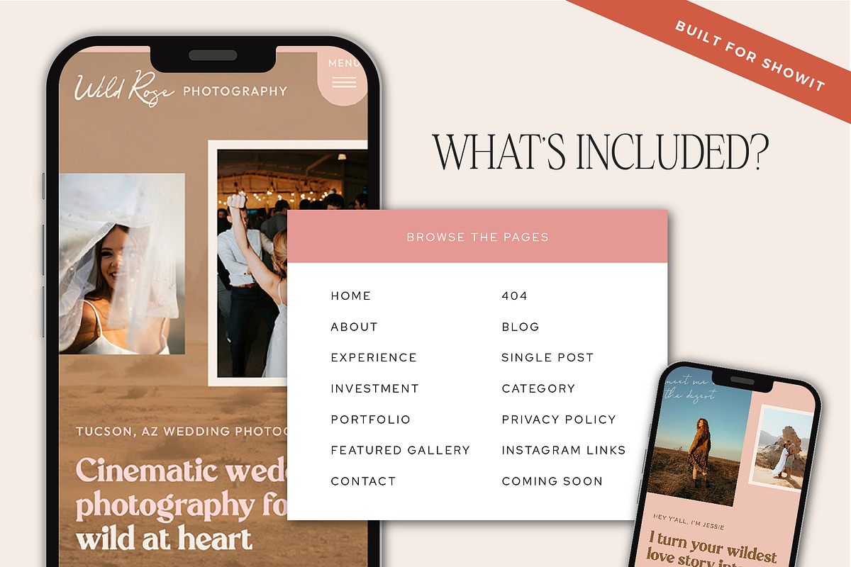 Photographer Showit Website Template, a Websites & App Template by Lennox Creative Co. (Photo 3 of 5)
