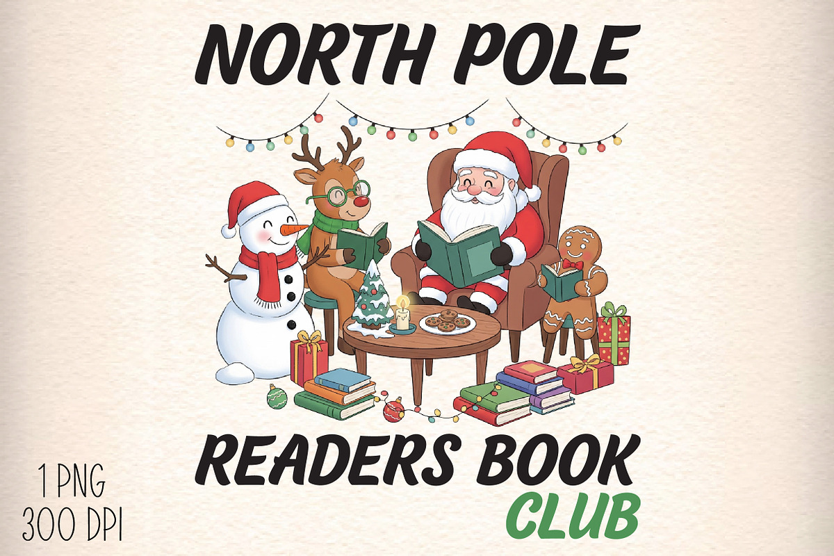 Christmas North Pole Read Book Club, an Illustration by Daily.Designs (Photo 1 of 5)