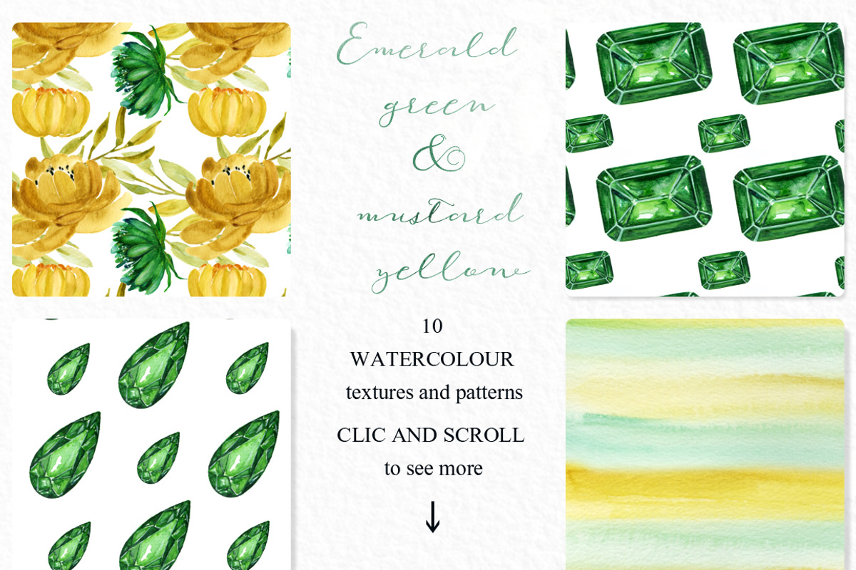 Emerald green & mustard yellow, an Illustration by LABFcreations (Photo 6 of 10)