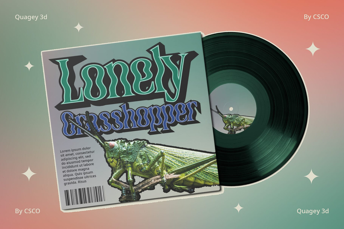 Quagey 3D, a Sans Serif Font by Craft Supply Co. (Photo 2 of 8)