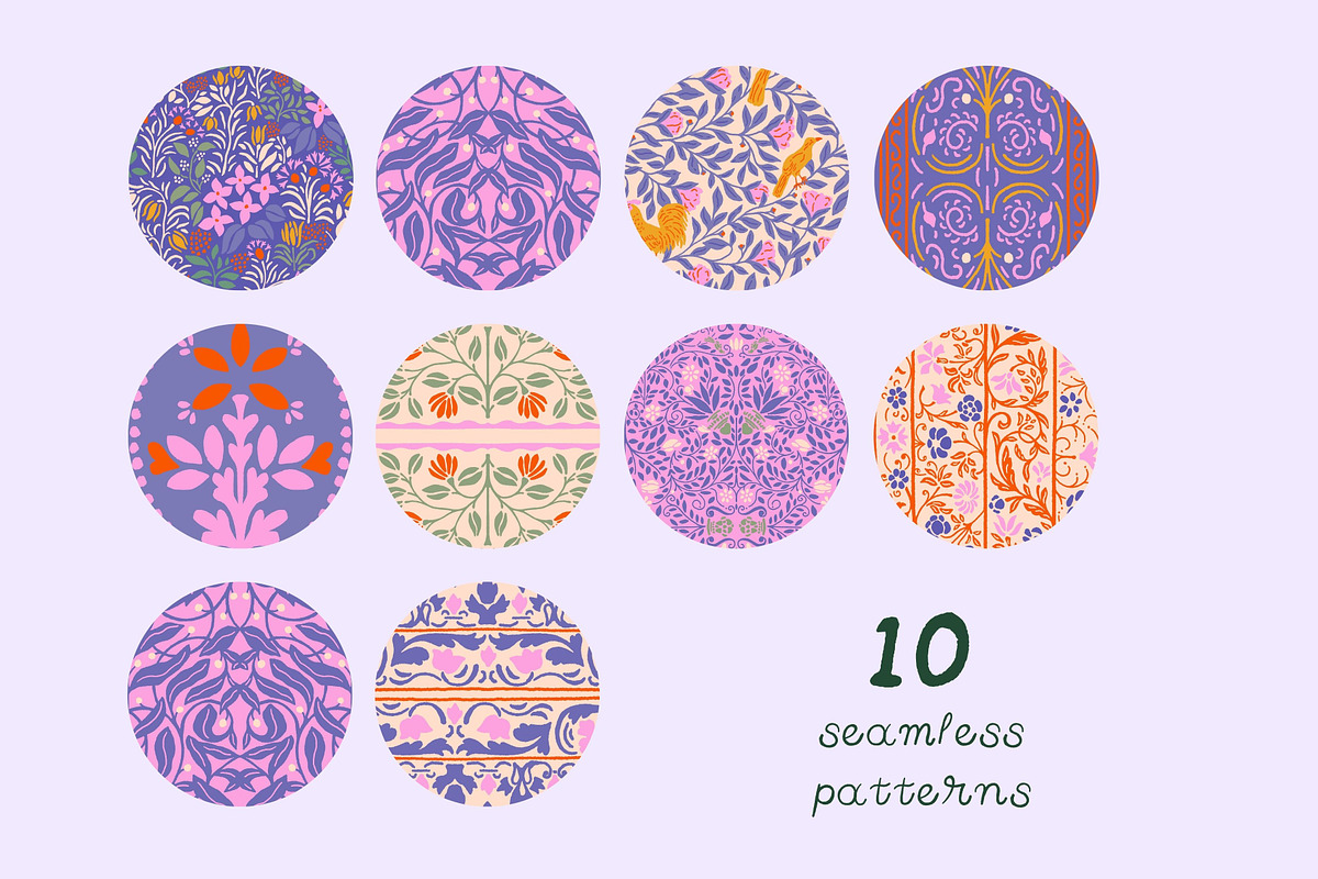 Renaissance Garden Patterns & Fonts, a Pattern Graphic by Liz Kohler Brown (Photo 2 of 16)