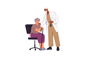 Vaccination of people set, a Healthcare Illustration by PaperTrident (Thumbnail 7 of 8)