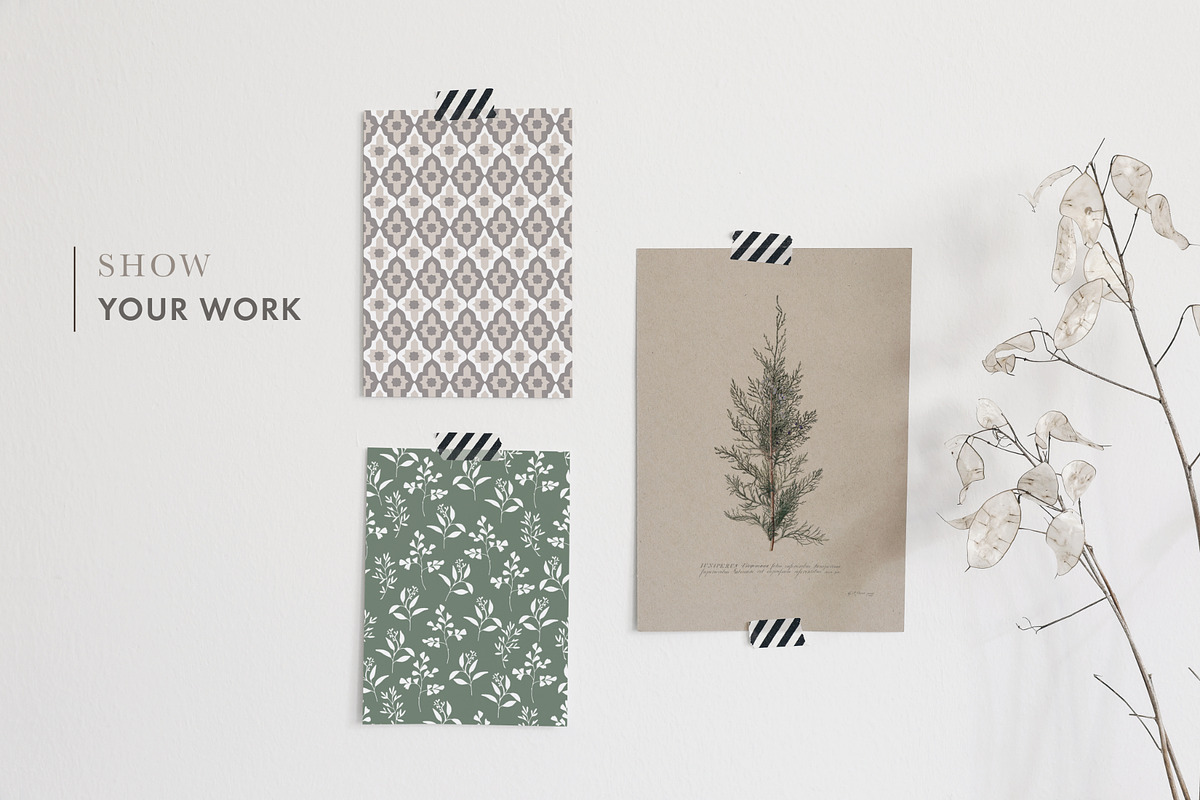 Dry Flowers Mock ups set, a Print Template by Tabita's shop (Photo 4 of 11)
