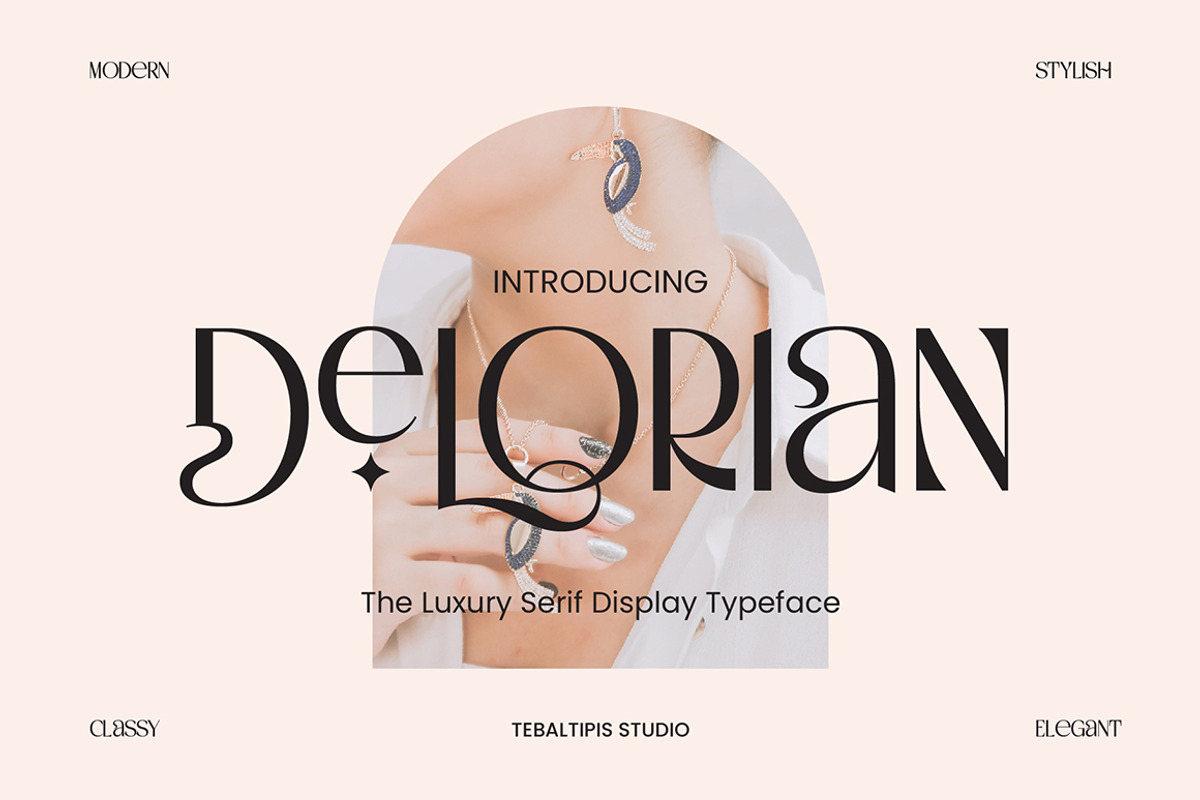 Delorian - Luxury Modern Classy, a Sans Serif Font by tebaltipislab (Photo 1 of 8)