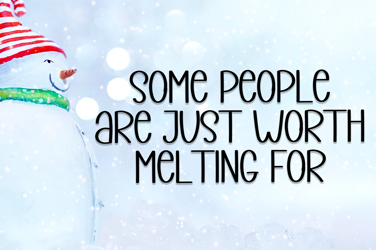 Snowman, a Sans Serif Font by InermediaSTUDIO (Photo 6 of 7)