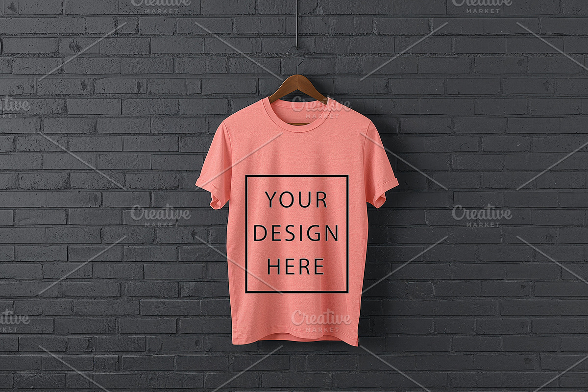 T-Shirt Mockup - Peach Edition, a Shirt Mockup by ForhadGFX (Photo 6 of 12)