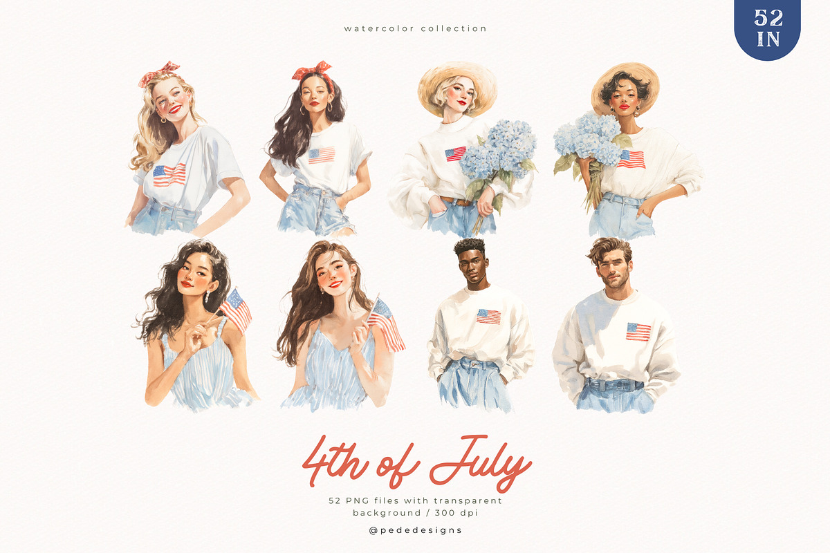 4th of July Collection, a Decorative Illustration by PeDe Designs (Photo 3 of 20)