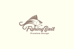 Predator Fishing Bait Vintage Logo