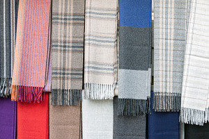 Colorful scarves at a market, a Beauty & Fashion Photo by BOOCYS
