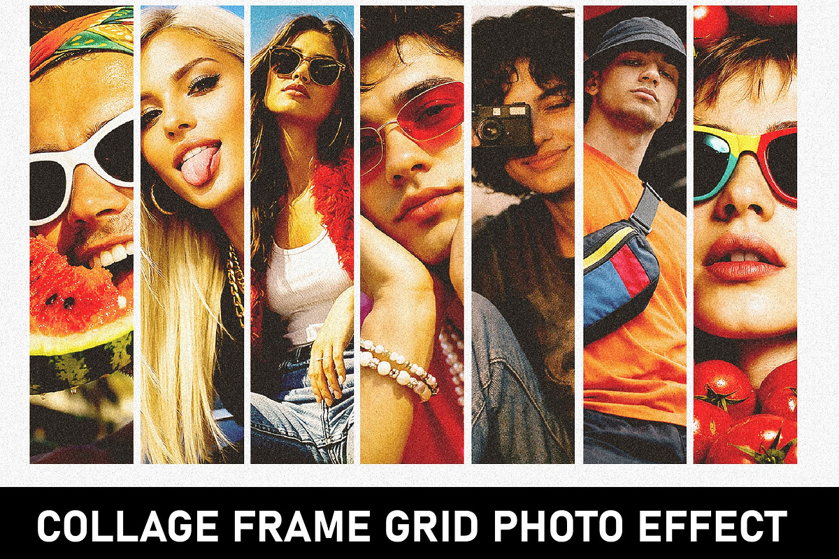 Collage Frame Grid Photo Effect, a Layer Style Add-On by studiogstock (Photo 1 of 2)