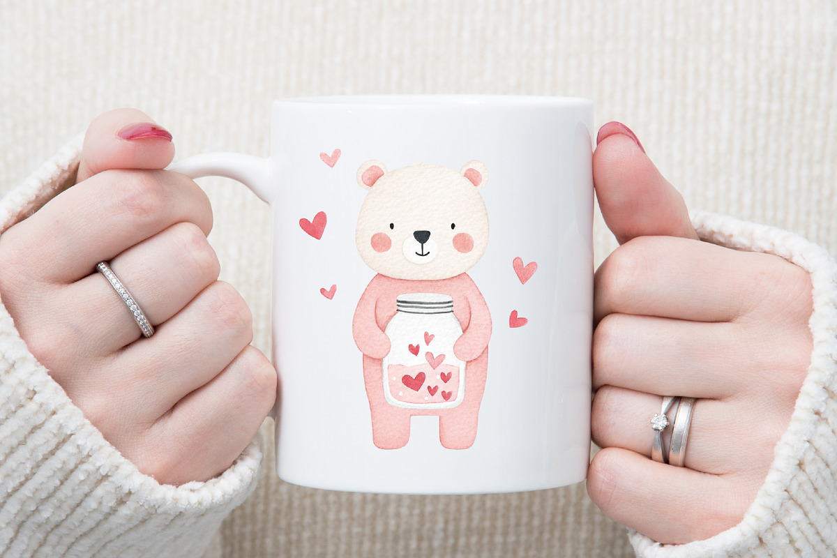 Valentine s Day Teddy Clipart, an Illustration by Sublimation Artist (Photo 5 of 6)