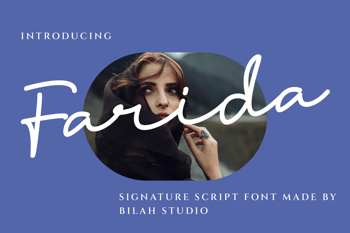 Farida Signature Script Font, a Script Font by Bilahstudio (Photo 1 of 12)