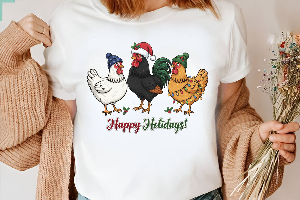 Merry Christmas Png, Chicken Christm, an Illustration by Designking (Photo 5 of 6)