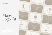 Maison Minimal Logo Kit Ai Eps Psd, a Branding & Logo Template by Feel This (Thumbnail 1 of 13)