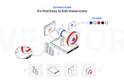 CRM Isometric Icons, an Outline Icon by Vectors Market (Thumbnail 3 of 6)