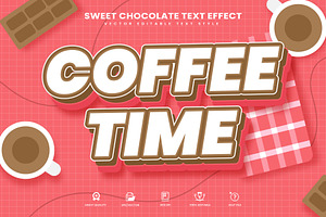 Coffee Time Editable Text Effect