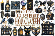 Luxury Black Halloween Clipart, an Illustration by Sublimation Artist (Thumbnail 1 of 6)