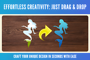 Editable Mermaid Canva Frames Bundle, a Marketing Template by Ink Gallery (Thumbnail 2 of 3)