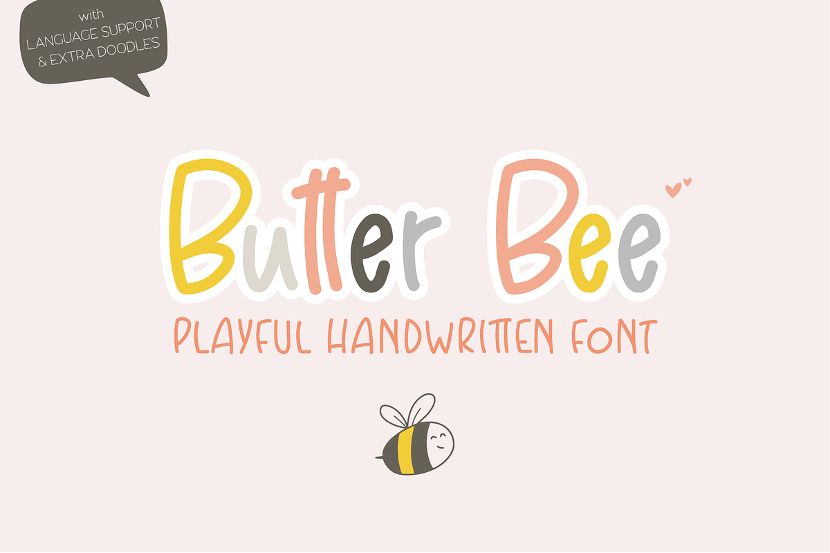 Butter Bee | Playful Kids Font, a Sans Serif Font by Honey & Jazz Co. (Photo 1 of 9)